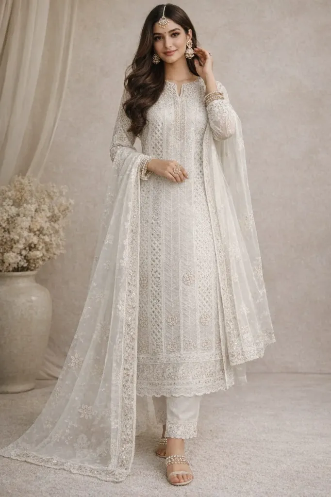 Viscous Georgette Anarkali With Dupatta